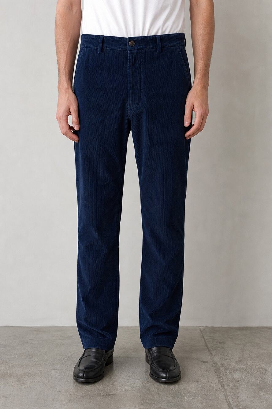 Maison Margiela Corduroy Trousers Navy Italy